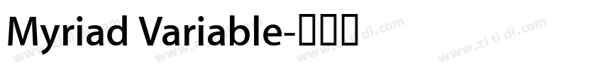 Myriad Variable字体转换